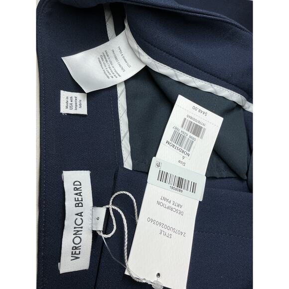Veronica Beard 'Arte' Blue High Waist Flare Ankle Pants Size 6 - NWT - Picture 2 of 4